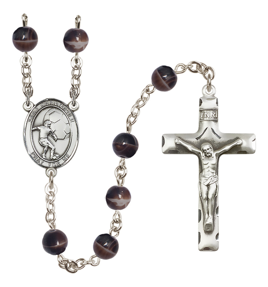 Saint Christopher/Soccer R6004-8503 7mm Rosary